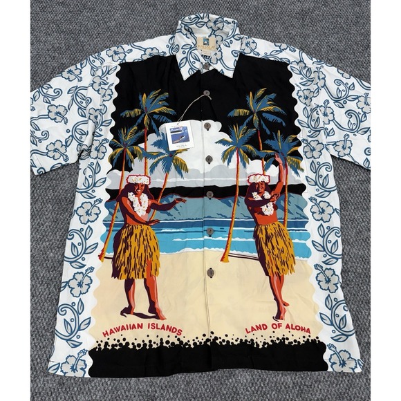 Kahala Other - Kahala Men's Medium Rayon Shirt Michael Cassidy Hawaiian Hula Girls Palekaiko